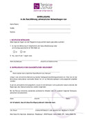 Muster eines Aufnahmebogens für Erwachsene