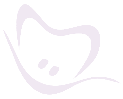 Lächelnder Zahn als Symbol, der im Logo enthalten ist